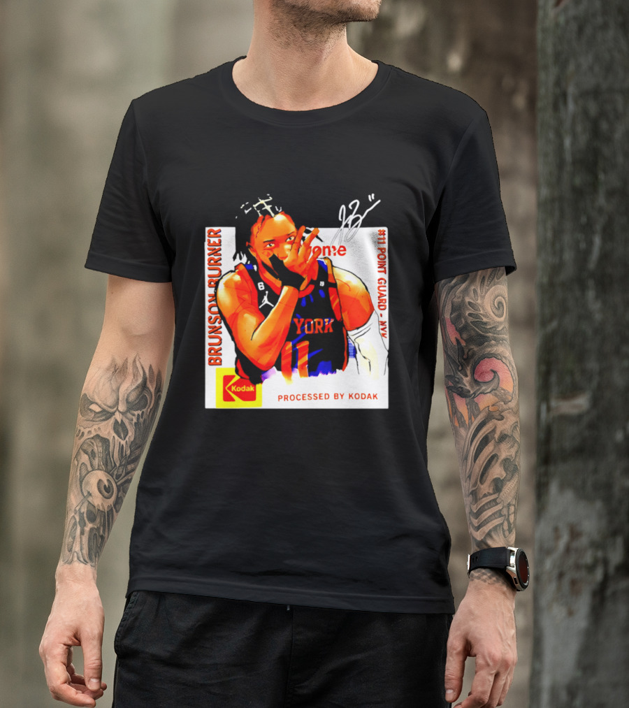 Jalen Brunson Burner New York Kodak #11 Point Guard NYY T-Shirt