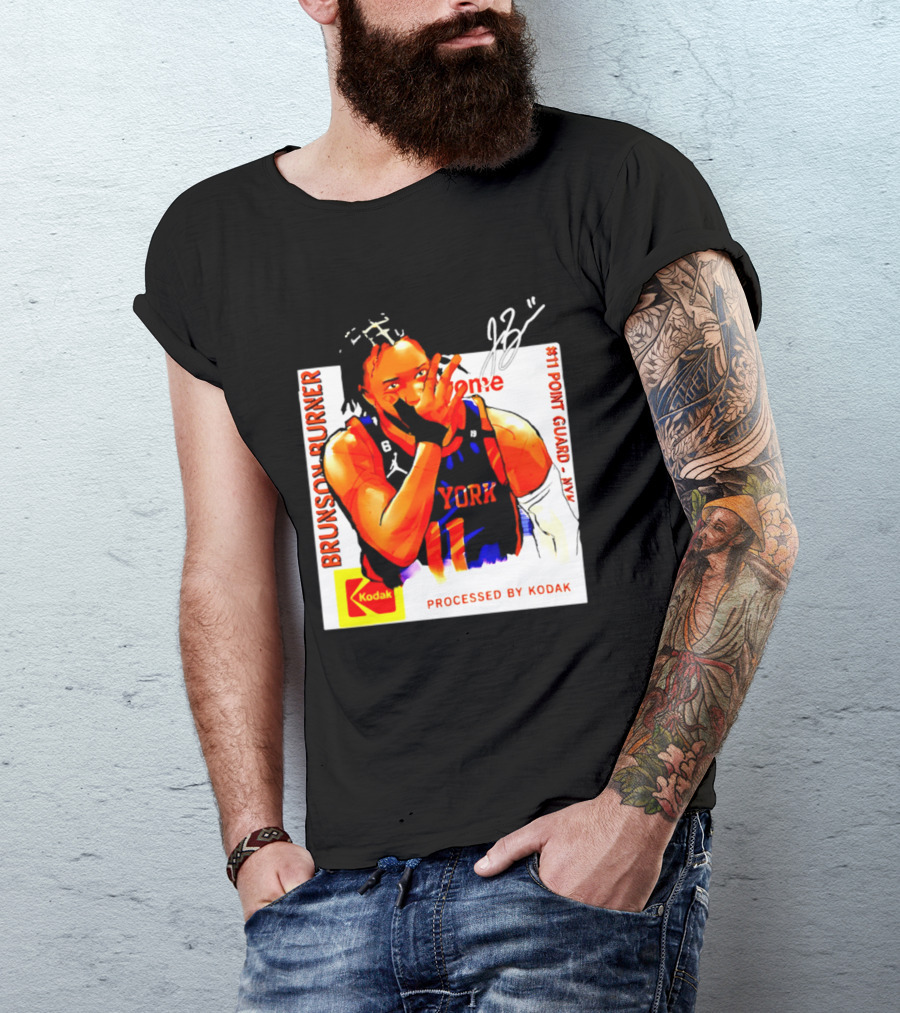 Jalen Brunson Burner New York Kodak #11 Point Guard NYY T-Shirt