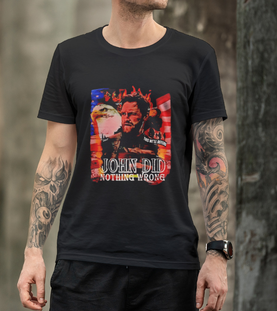 John Walker Marvel Falcon Winter Soldier This We'll Defend American Flag Eagle T-Shirt