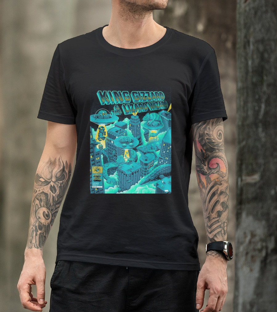 King Gizzard And The Lizard Wizard Forest Hills Stadium New York 2026 Event Reptilians Vs Alienoids August 20 21 T-Shirt