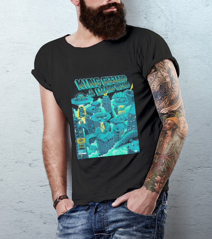 King Gizzard And The Lizard Wizard Forest Hills Stadium New York 2026 Event Reptilians Vs Alienoids August 20 21 T-Shirt