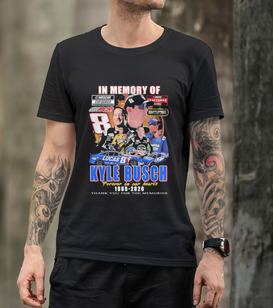 Kyle Busch Craftsman NASCAR Cup Truck Series RCR 8 In Memory 1985 2026 T-Shirt