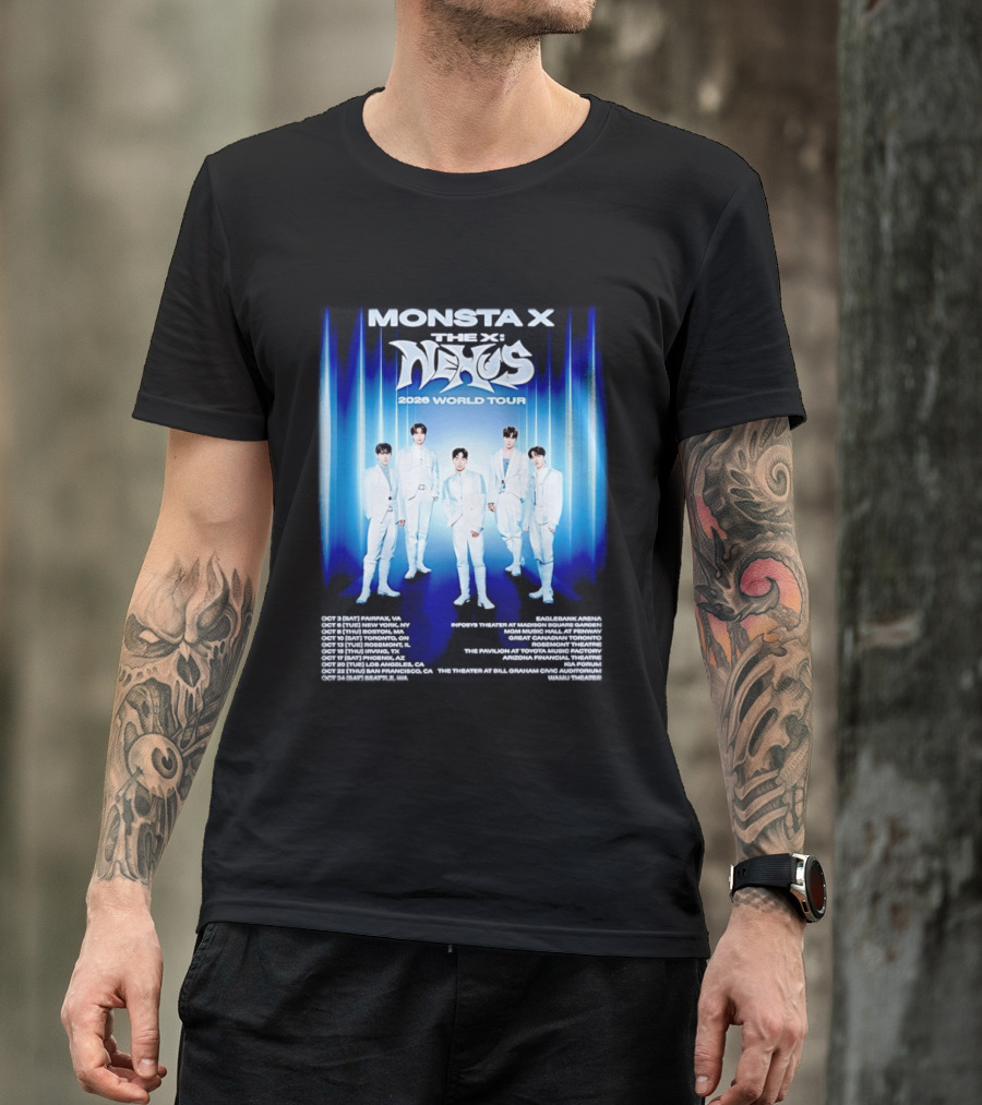 Monsta X The X Nexus 2026 World Tour Dates And Venues T-Shirt