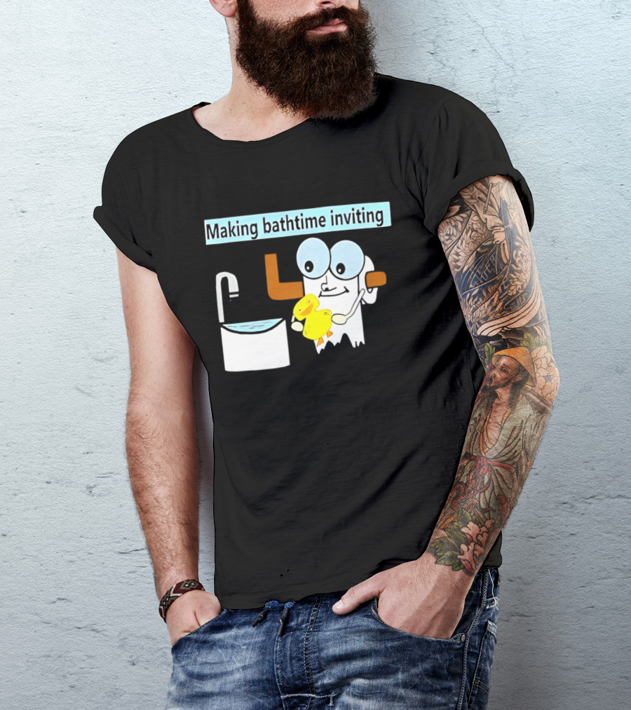 Making Bathtime Inviting No Face Spirited Away Rubber Duck Bathhouse T-Shirt