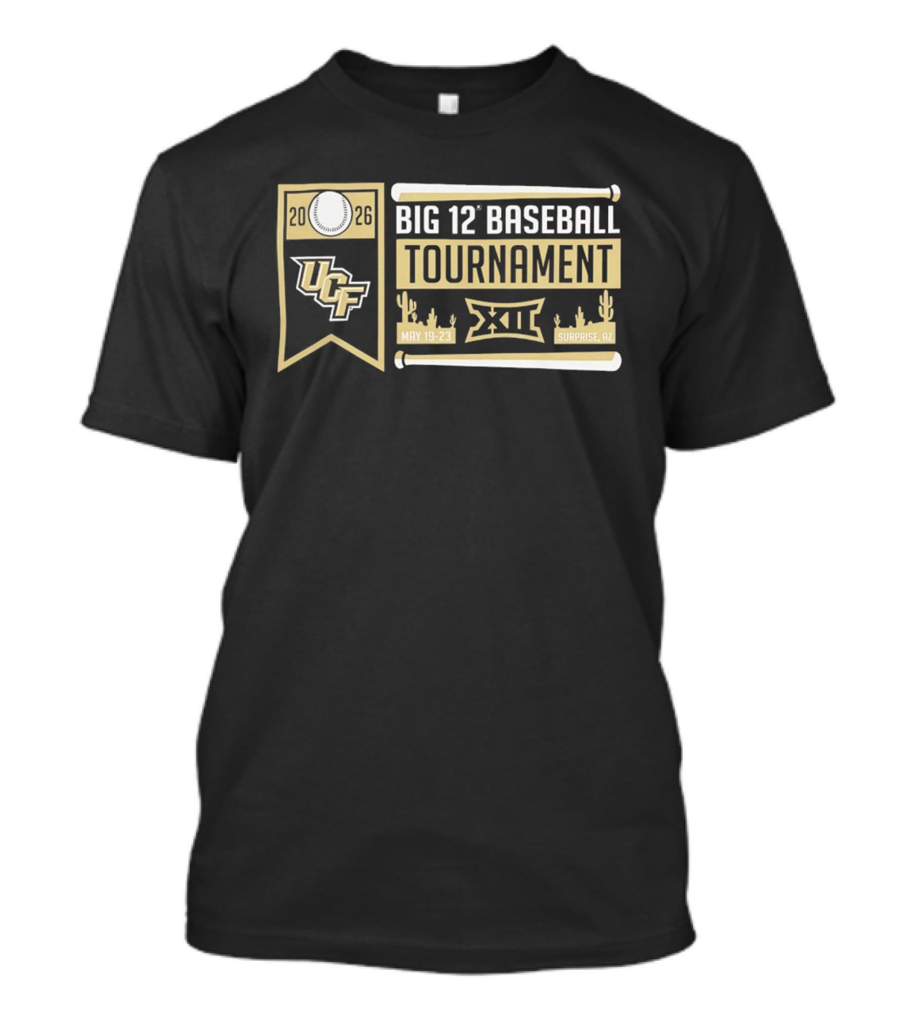 UCF Knights Big 12 Baseball Tournament 2026 May 19 23 Surprise AZ T-Shirt