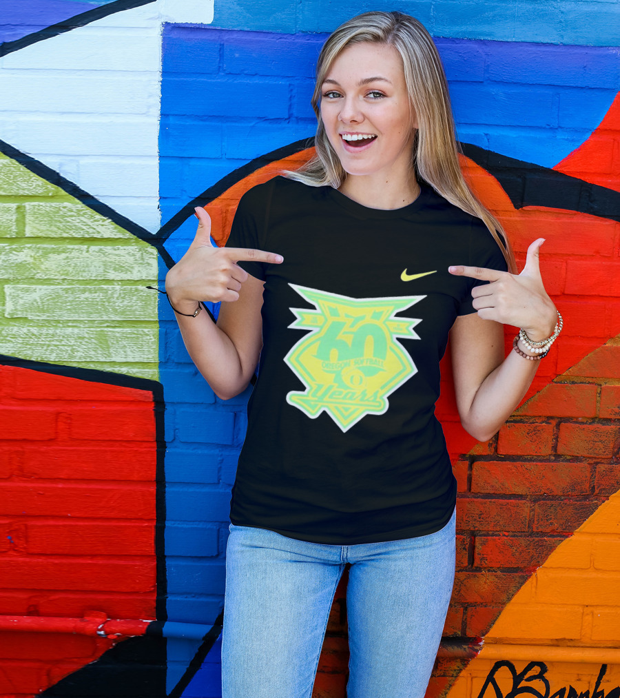 Oregon Softball 60 Years Anniversary Club Nike T-Shirt