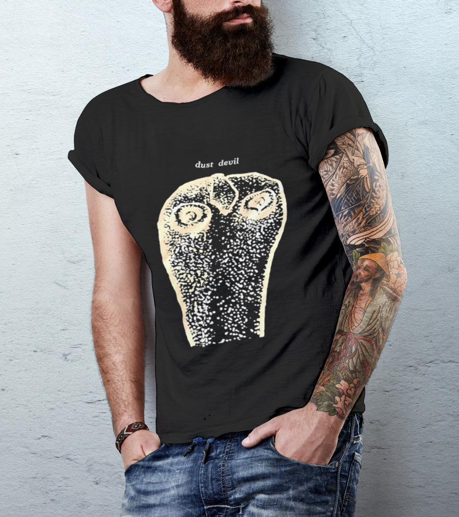 Dust Devil Abstract Face Design In Earthy Tones T-Shirt