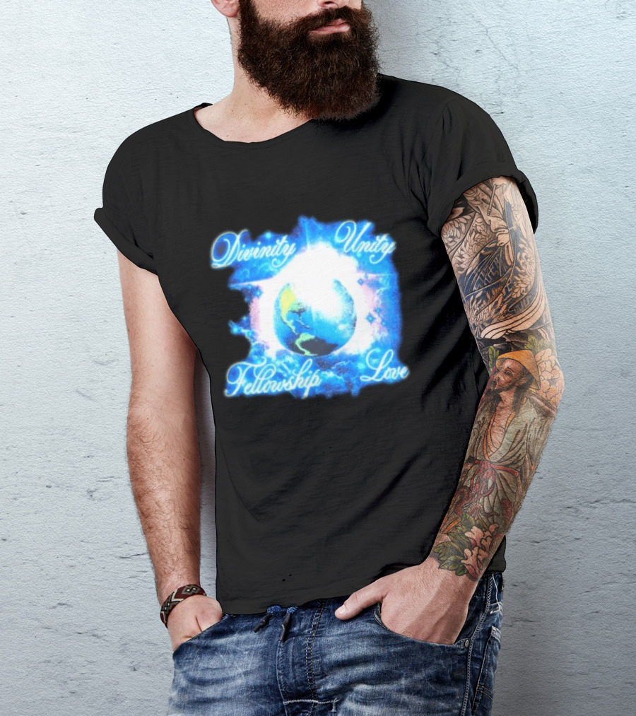 Divinity Unity Fellowship Love Earth Glow T-Shirt