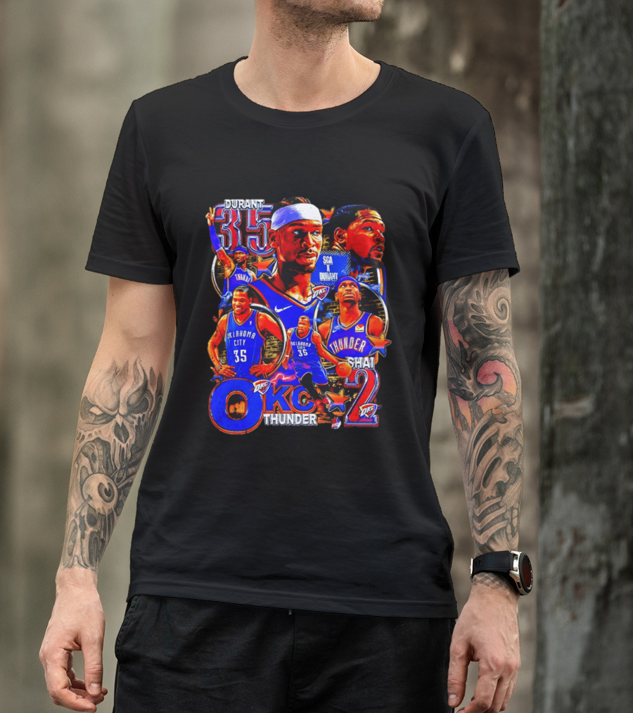 Oklahoma City Thunder Durant 35 Shai 2 OKC Team T-Shirt