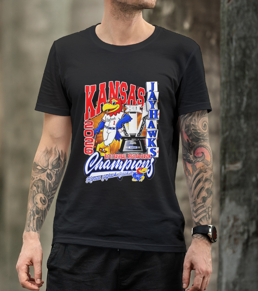 Kansas Jayhawks 2026 Big 12 Baseball Regular Season Champions T-Shirt