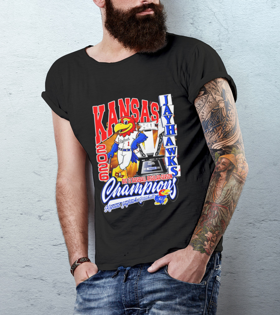 Kansas Jayhawks 2026 Big 12 Baseball Regular Season Champions T-Shirt