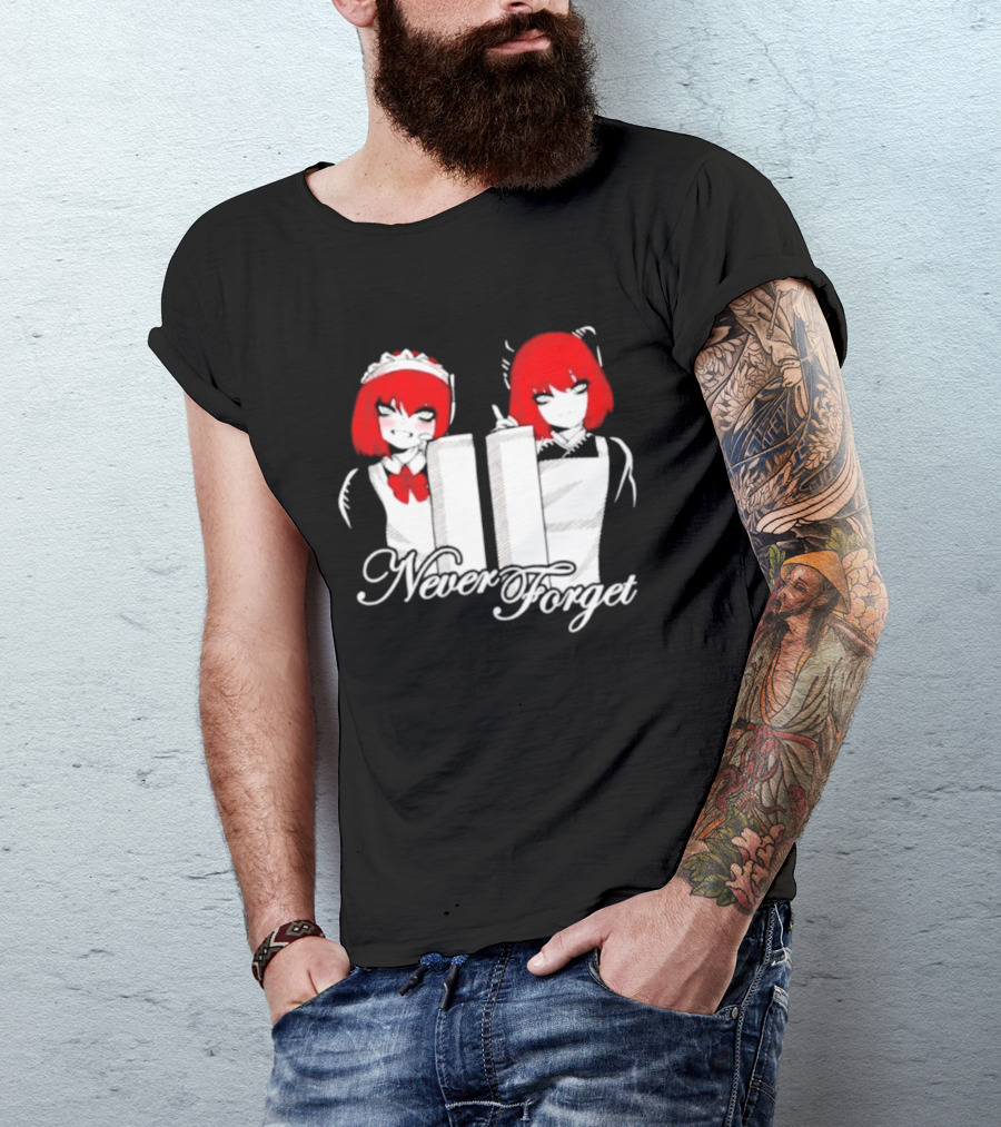 Maid Anime 9 11 Twin Towers Never Forget T-Shirt