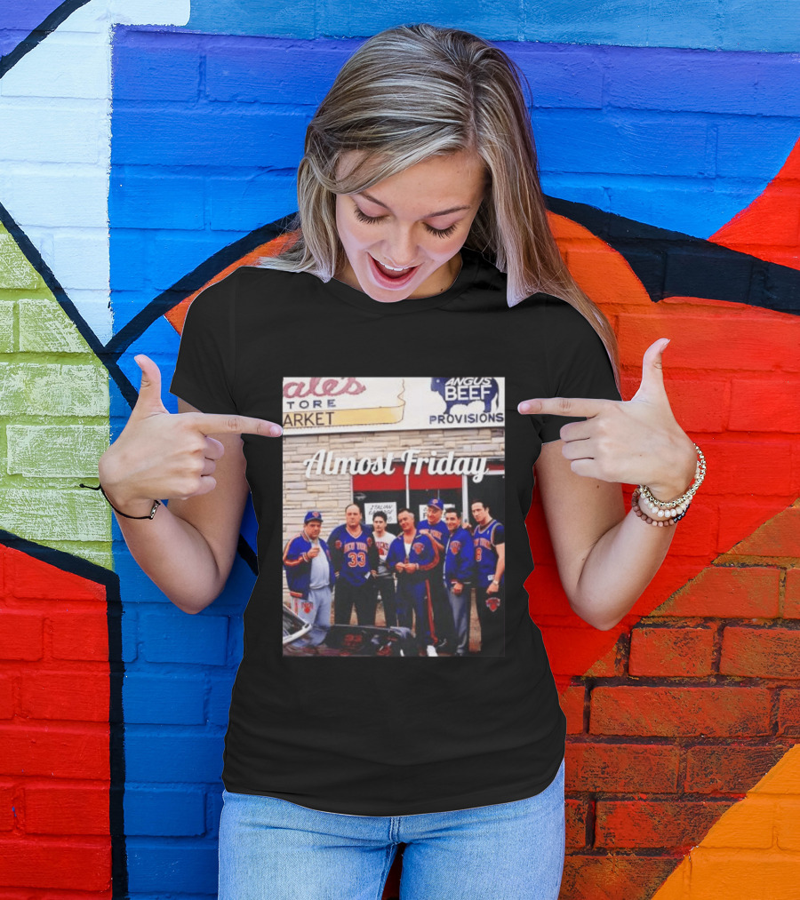 The Sopranos Tony Soprano Paulie Gualtieri New York Knicks Almost Friday Angus Beef Store Market T-Shirt