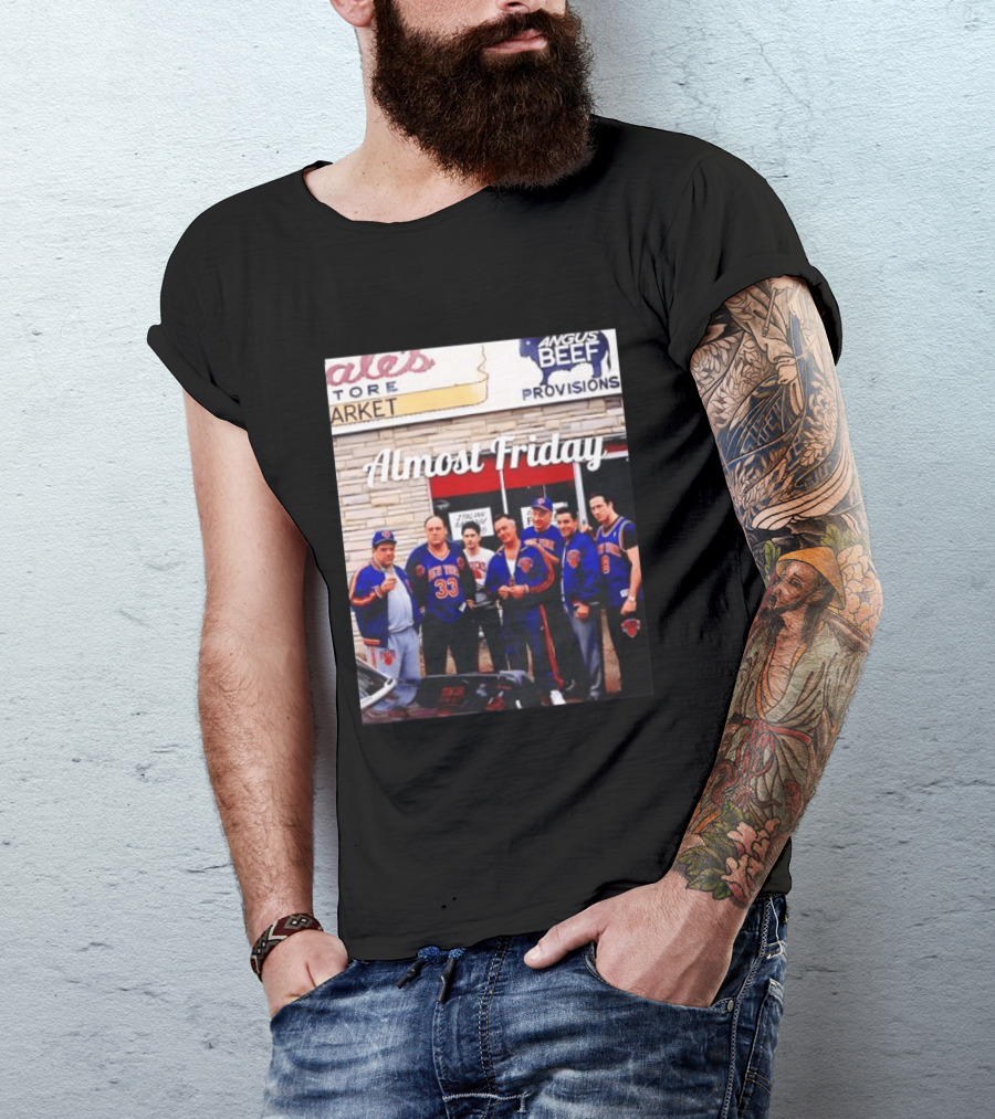 The Sopranos Tony Soprano Paulie Gualtieri New York Knicks Almost Friday Angus Beef Store Market T-Shirt
