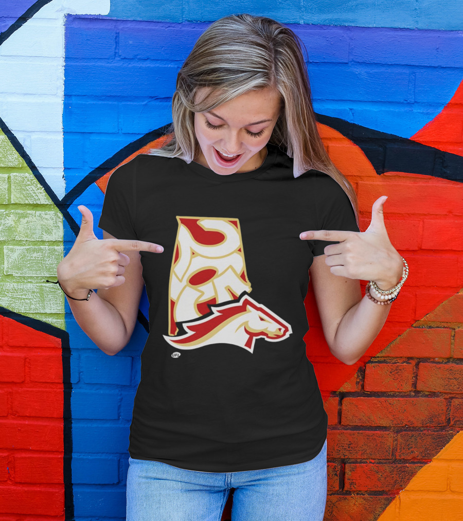 Arkansas Razorbacks Map Logo With Horsehead T-Shirt