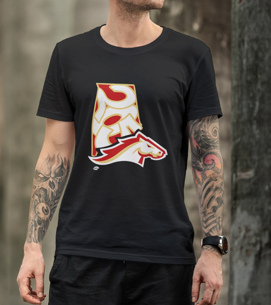 Arkansas Razorbacks Map Logo With Horsehead T-Shirt