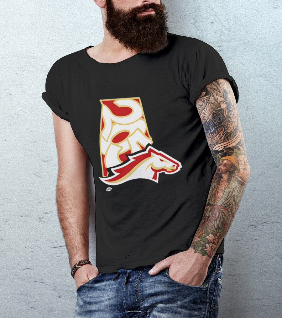 Arkansas Razorbacks Map Logo With Horsehead T-Shirt