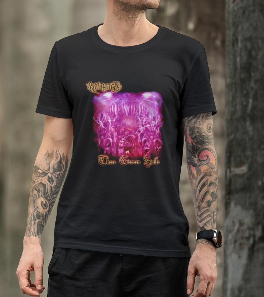 Balmorth These Graven Halls Gothic Purple Cathedral Fantasy T-Shirt