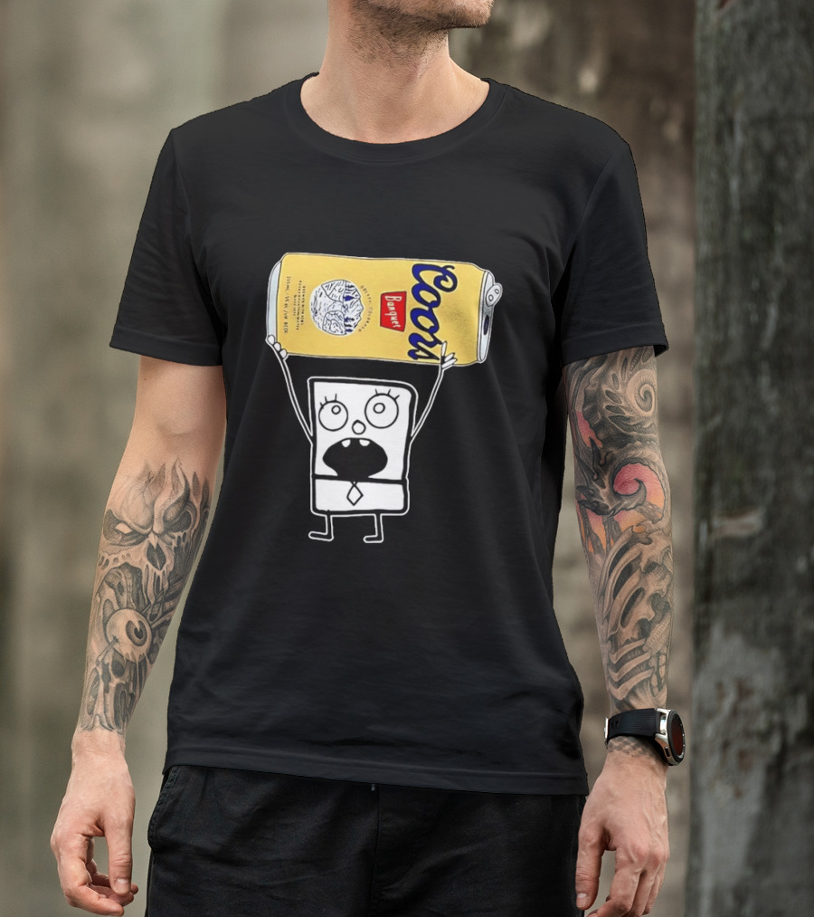 Coors Banquet Blocky Comic 355mL 5 Alc Vol Golden Colorado ESTD 1873 Refreshing T-Shirt