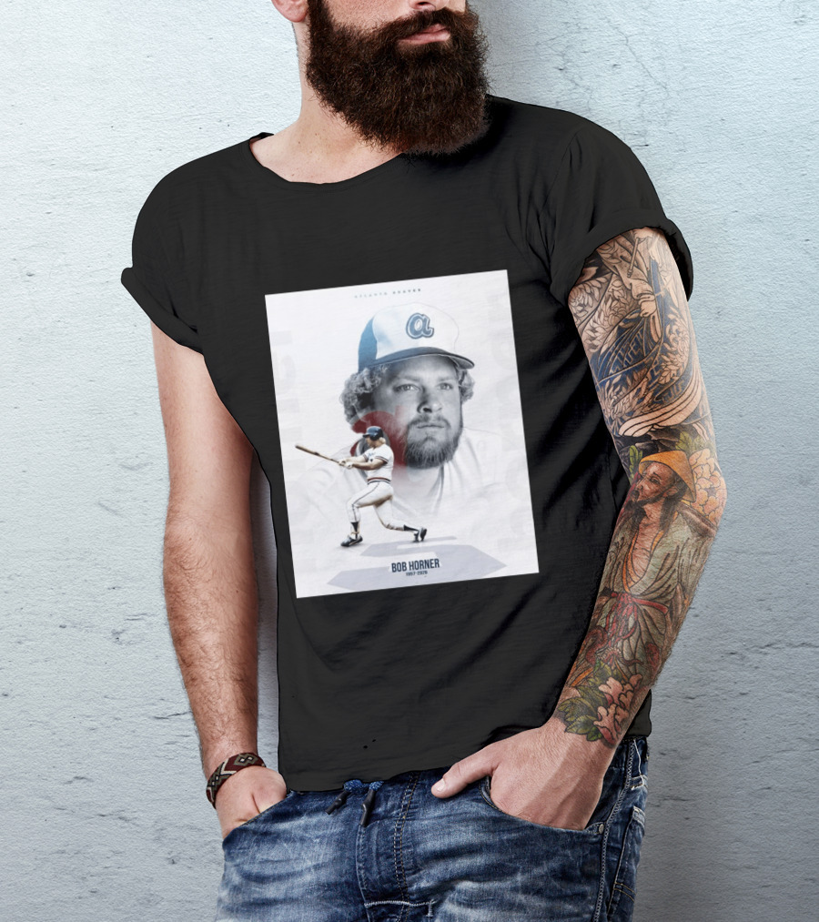 Atlanta Braves Bob Horner 1957 2026 Vintage Baseball T-Shirt
