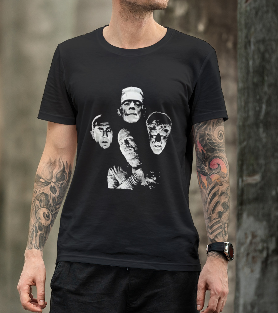 Frankenstein Dracula Mummy Wolf Man Classic Universal Monsters T-Shirt