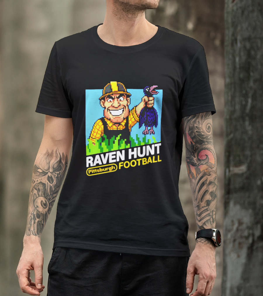 Raven Hunt Pittsburgh Football 8bit Game T-Shirt