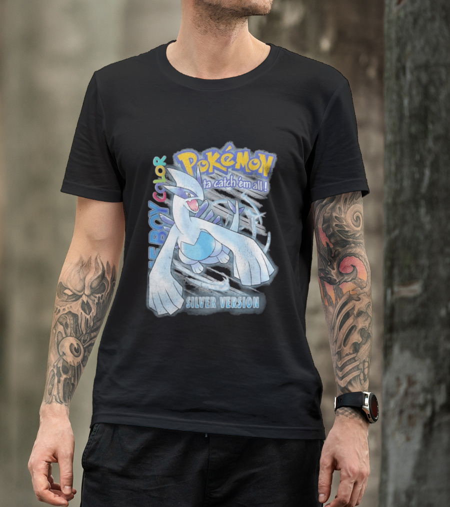 Pokémon Silver Version Game Boy Color Lugia Ta Catch 'Em All T-Shirt