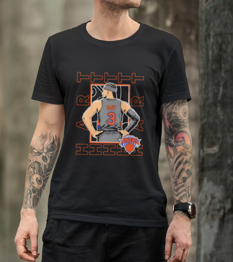 Josh Hart New York Knicks Basketball Number 3 Star Pose T-Shirt