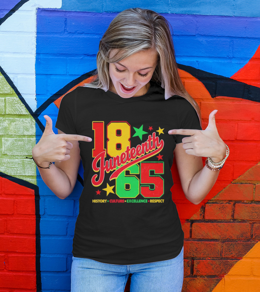 18 Juneteenth 65 History Culture Excellence Respect T-Shirt
