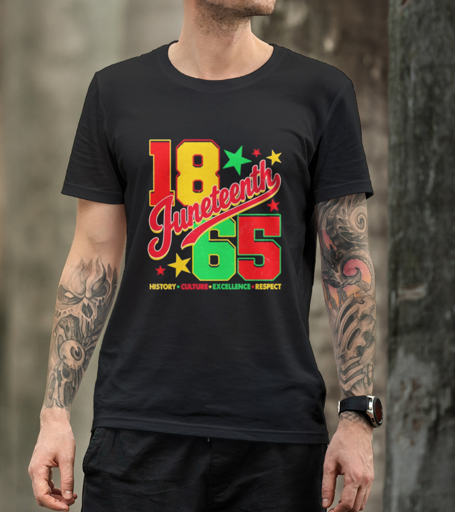 18 Juneteenth 65 History Culture Excellence Respect T-Shirt