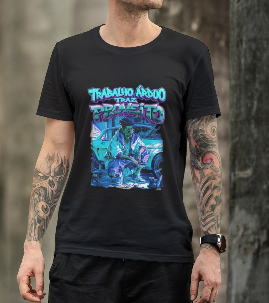 Trabalho Árduo Traz Proveito Neon T-Shirt
