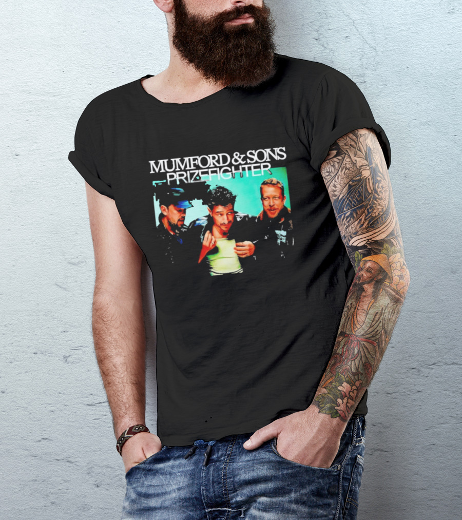 Mumford And Sons Prizefighter North America Tour 2026 City Dates Washed Vintage Band Merch T-Shirt
