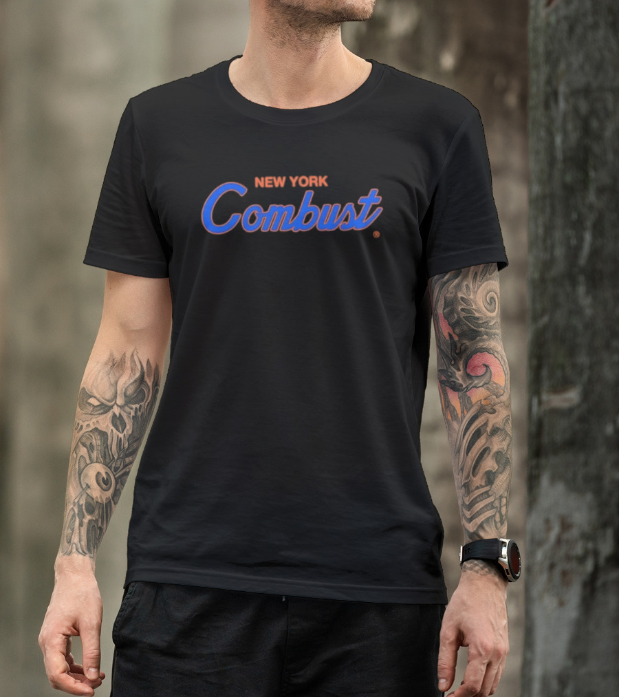 New York Combust Knicks Blue And Orange T-Shirt