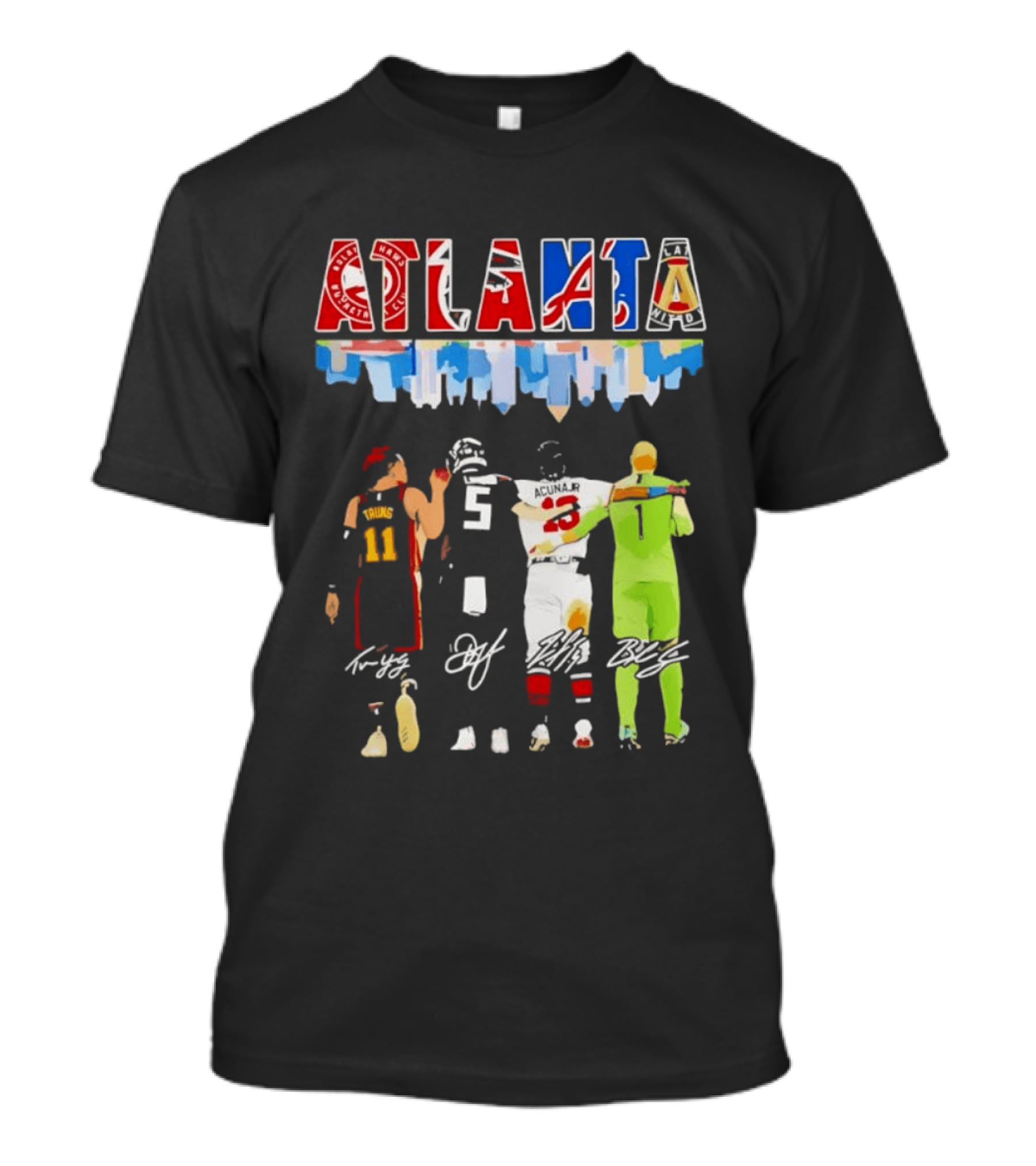 Atlanta Sports Trae Young Ronald Acuña Jr Hawks Falcons Braves United FC NBA MLB MLS T-Shirt