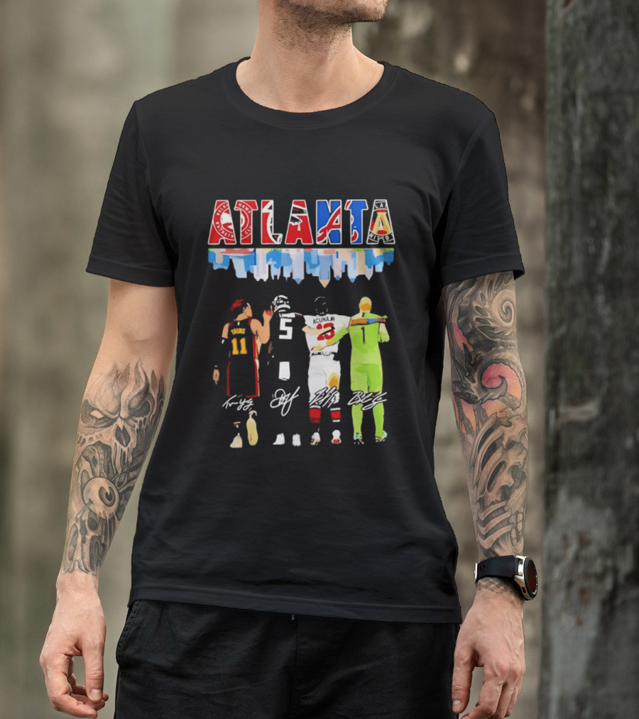 Atlanta Sports Trae Young Ronald Acuña Jr Hawks Falcons Braves United FC NBA MLB MLS T-Shirt