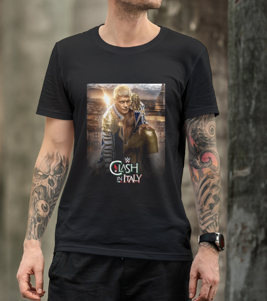 WWE Clash In Italy Turin 2023 Event Featuring Wrestling Star T-Shirt