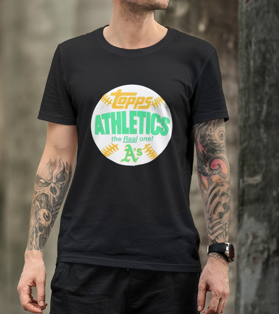 Topps Athletics The Real One A's Baseball T-Shirt