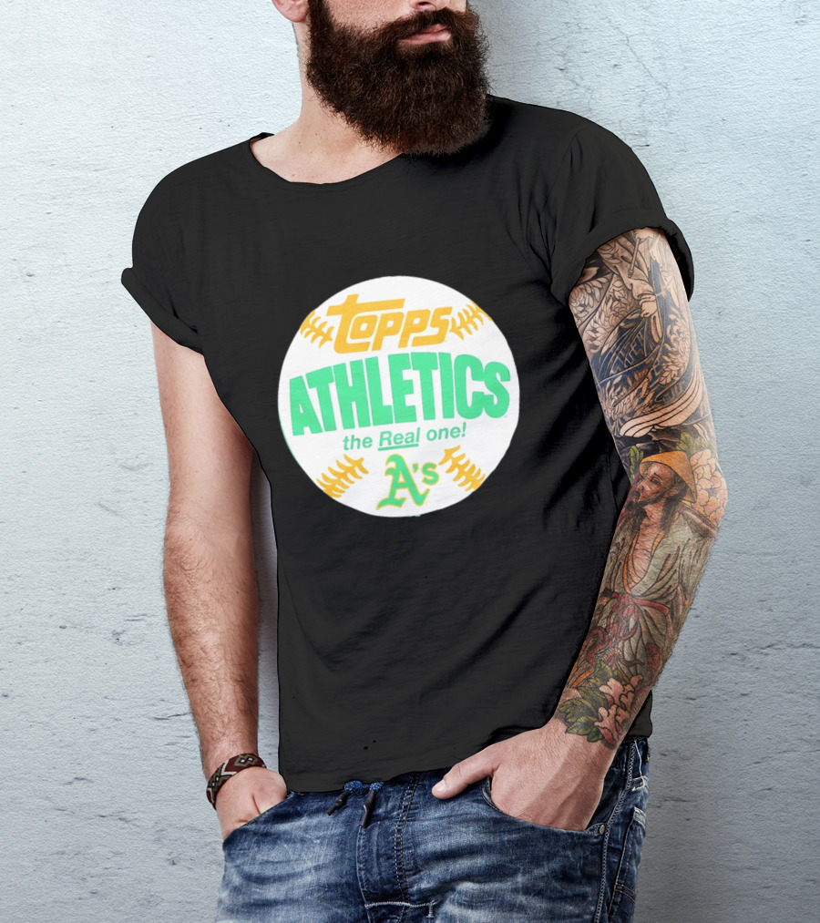 Topps Athletics The Real One A's Baseball T-Shirt