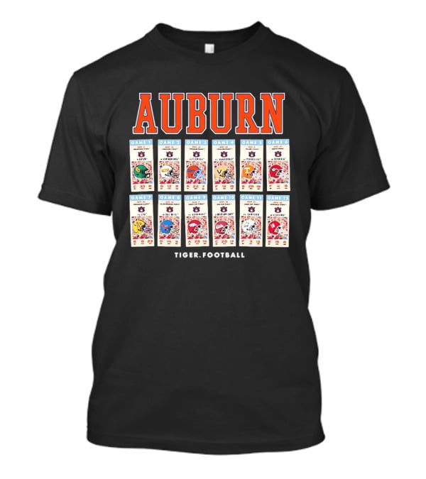 Auburn Football Schedule 2023 Game Days Baylor Florida Vanderbilt Tennessee LSU Alabama T-Shirt