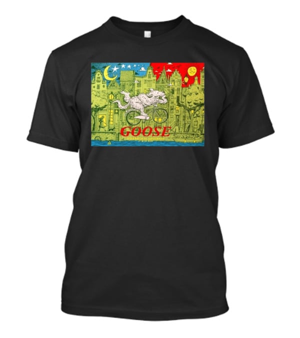 Goose Amsterdam Netherlands 2026 Melkweg Max 27 28 May Gig Bicycle Moon Sun Wolf Houses T-Shirt