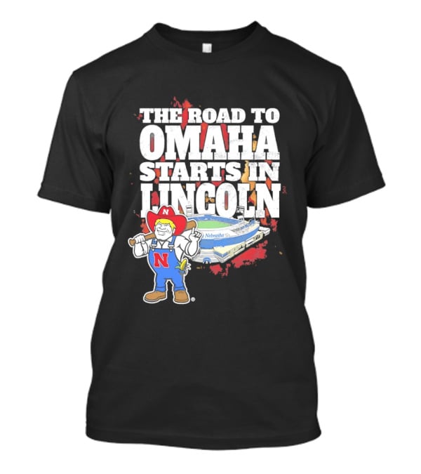 Herbie Husker Cornhuskers Road To Omaha Lincoln Nebraska Stadium T-Shirt