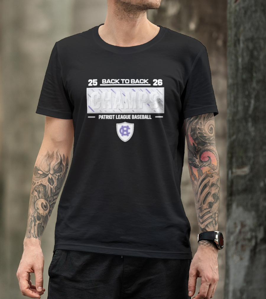 Back To Back Champs 2026 Patriot League Baseball Holy Cross T-Shirt