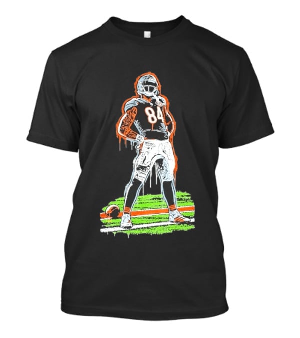 Chicago Bears Number 84 NFL Player Artwork Football Team Fan T-Shirt