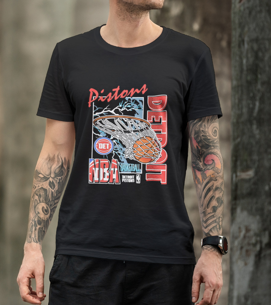Pistons Detroit NBA Basketball DET Hoops 6 T-Shirt