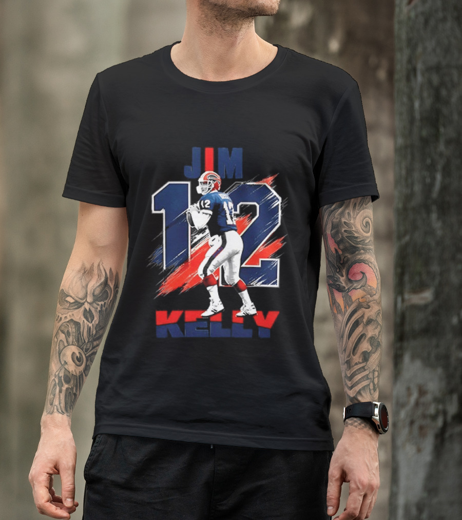 Jim Kelly 12 Buffalo Bills Football Player T-Shirt