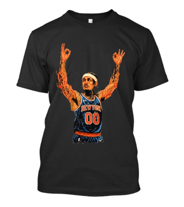 Jordan Clarkson New York Knicks Flaming Arms Basketball Game 1 2026 T-Shirt