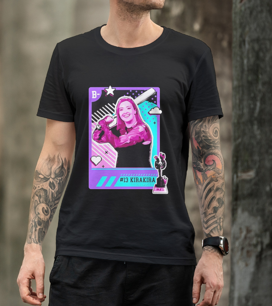 B Kirakira Troll Queen 13 X1 Star Baseball Player Card T-Shirt