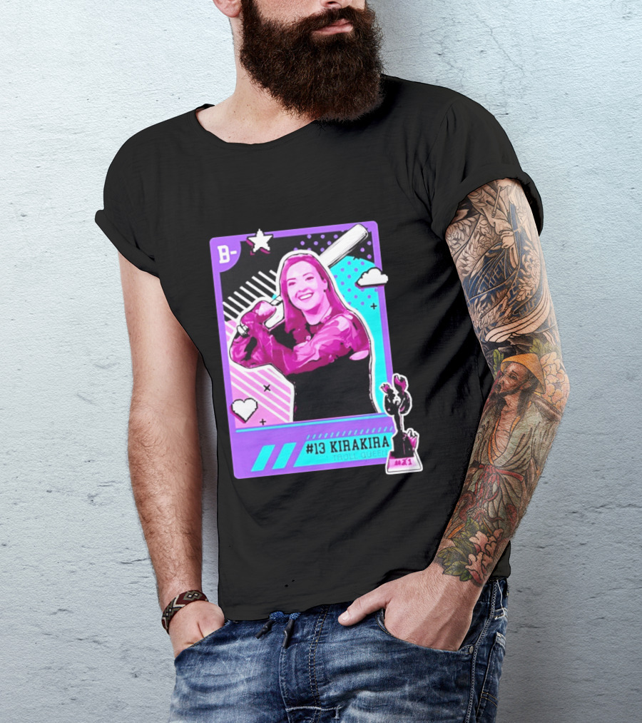 B Kirakira Troll Queen 13 X1 Star Baseball Player Card T-Shirt