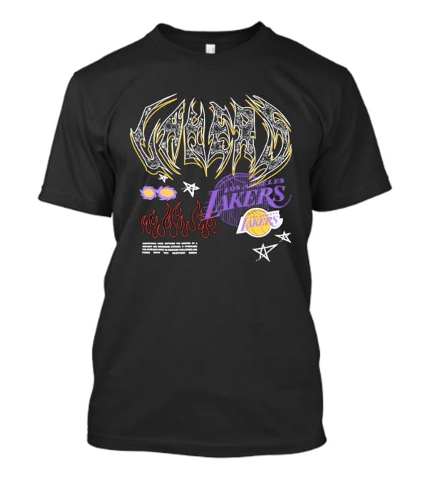 Los Angeles Lakers Unstoppable Spirit Essence Resilient Energy Dynamic Flames Stars Purple Vibes T-Shirt