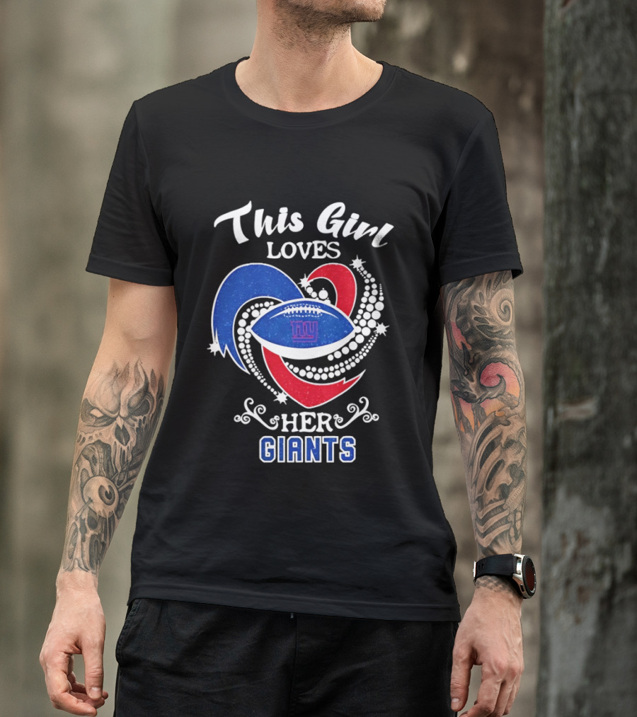 This Girl Loves Her New York Giants Football Fan National League T-Shirt
